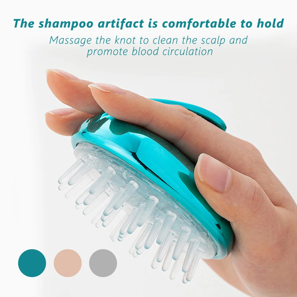 

Spa Hair Brush Silicone Shampoo Wide Tooth Comb Scalp Hair Washing Comb Scalp Massage Slimming Soft Brush Head Body Massage