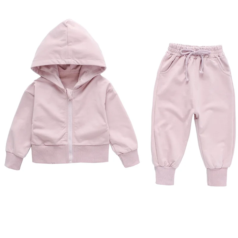 

Girls Clothing Sets 2021 Spring Autumn Children Sports Clothes Casual Hooded Jacket Pants Kids Outdoor Sportswear