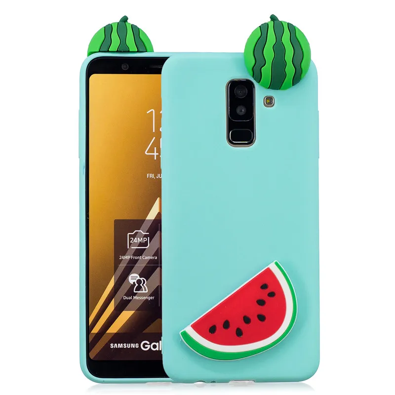 3D единорога панда кактус мягкий чехол для samsung A10 A20 A20E A30 A40 A50 A70 A10S A20S A30S A50S A51 A71 A6 A8 J4 J6 плюс A7 - Цвет: Watermelon