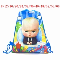 6pcs60pcs cute cartoon boss baby drawstring bags storage bags storage printed gift bags more size 27x34cm compression type bags