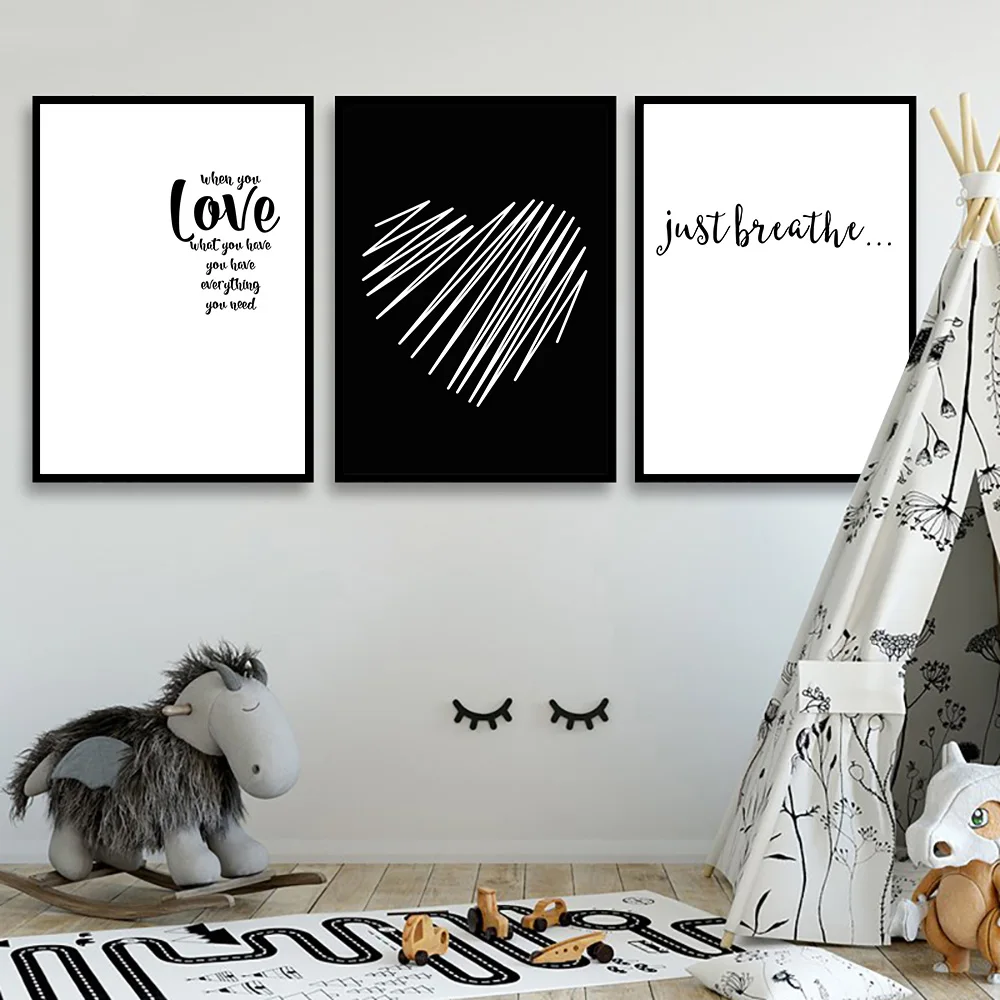Мотивационная Цитата плакат любовь игровая комната холст Художественная печать