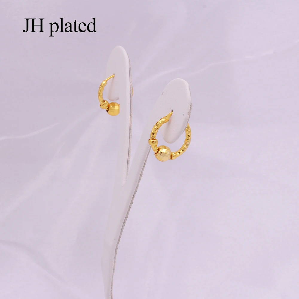 Earrings 24K Gold Color Small round Hoop earings hoops pircing gold earrings piercings accesories for Women/Girls Jewelry gifts | Украшения