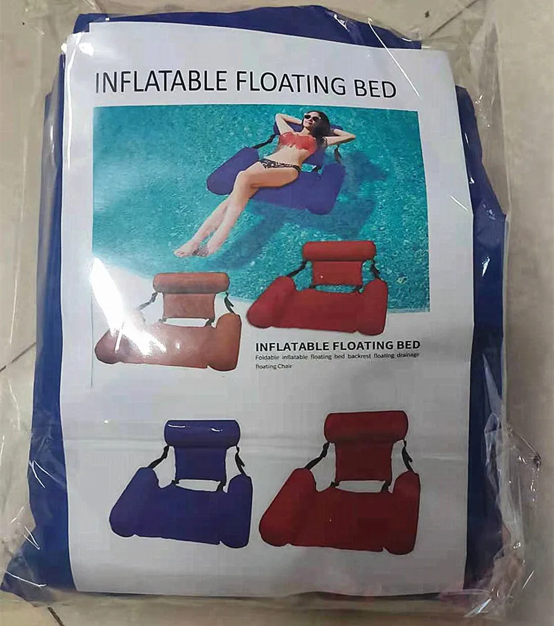 

Inflatable Mattresses Water Hammock Folding Swimming Pool Floating Lounge Bed Chair Air Sofa for Summer Outdoor Water Sports