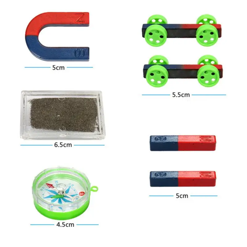 DIY Бар кольцо подковы компас набор магнитов Базовая физика Обучающие аппараты