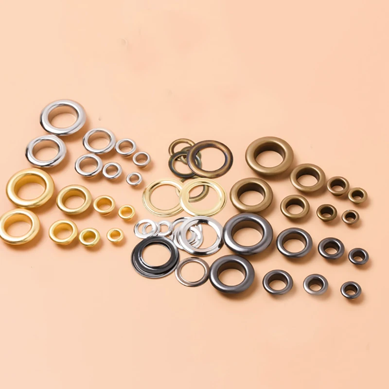 

100 шт. 3/3, 5/4 мм круглые глазки, латунные отверстия, кожаные ремесла, ремонт обуви, сумки, одежды, ремня, шляпы