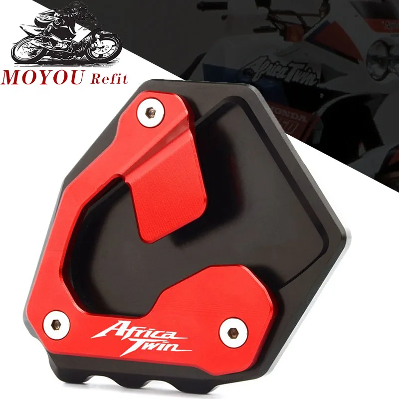 

С логотипом Africa Twin CNC алюминиевая боковая подставка удлинитель пластина увеличивающая подставка для Honda CRF1000L 2015 2016 2017 2018 2019