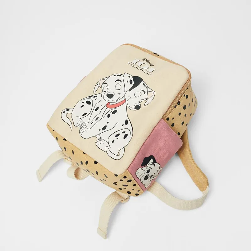 New Dalmatian Black and white spots dog cotton canvas children's backpack kindergarten cute small school bag