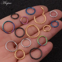 miqiao 2pcs hot selling simple stainless steel hemp wreath ear bone nail 6mm 12mm exquisite piercing jewelry