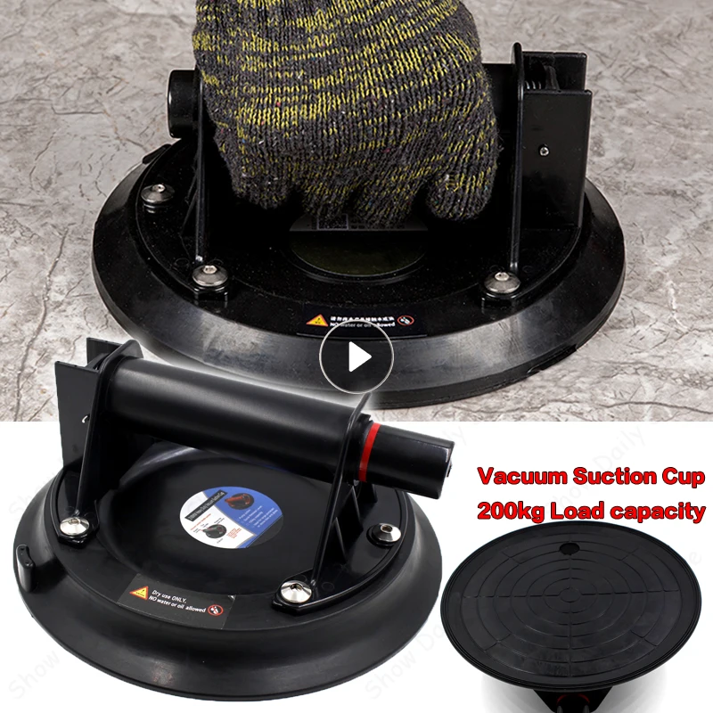 

8 Inch Vacuum Suction Cup 200kg With Copper Handle Ventosas Para Vidrio Heavy Duty Lifter For Granite Tile Glass Manual Lifting