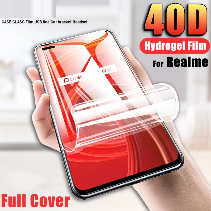 Full Cover Hydrogel Film For OPPO Reno 3 2 Z Ace Screen Protector Realme X Lite X2 X50 7 8 Pro GT Neo Protective Film