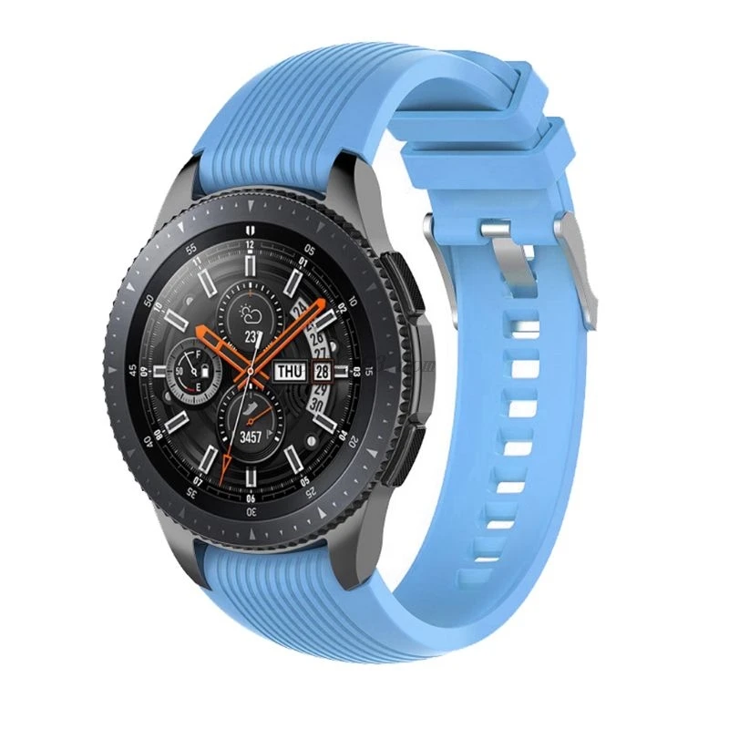 Ремешок силиконовый для Samsung S3/Galaxy Watch 46 мм/Gear 2 R380 Универсальный спортивный
