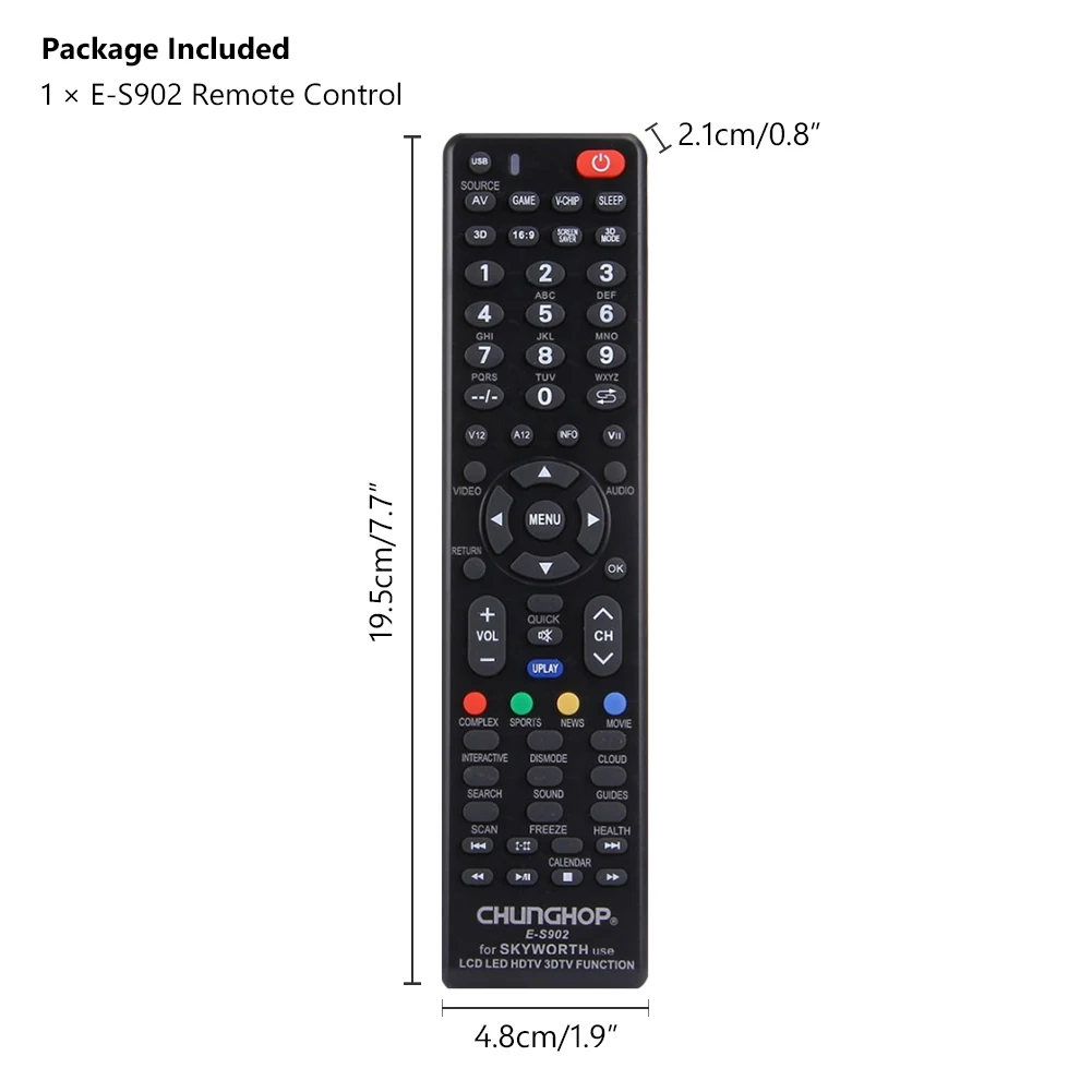 Универсальный пульт дистанционного управления Smart tv для SKYWORTH E-S902 не требуется Программирование