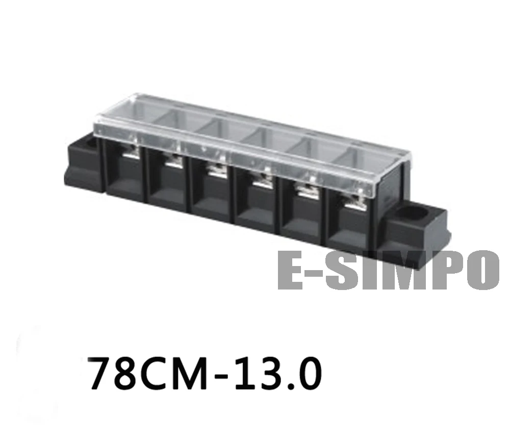 20 шт. 78 см 2P 10P 13 мм Шаг барьер клеммный блок 600V30A 18 10AWG пластиковая крышка