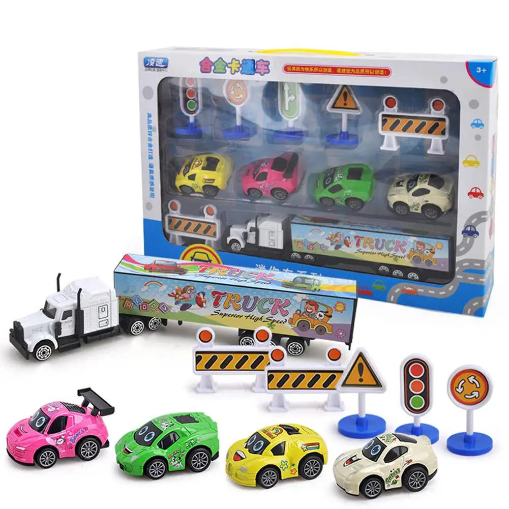 

Children Alloy Vehicle Toys Pull-back Toys Q Version Car Model Boys Gifts