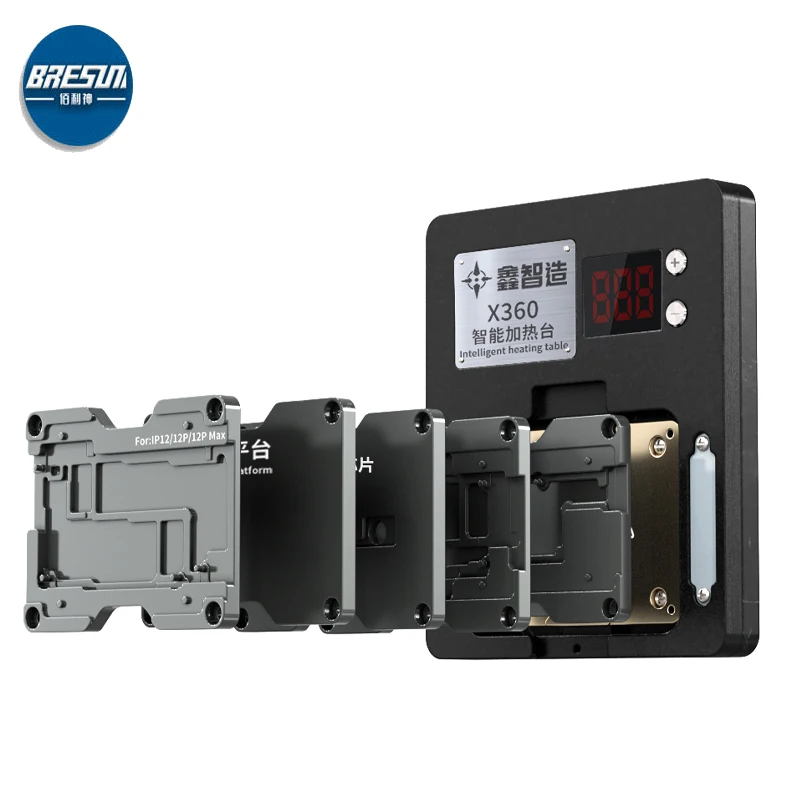 

XINZHIZAO X360 Adjustable temperature Heating Platform For iPhone X-12ProMax middle layer tin planting desoldering Support table
