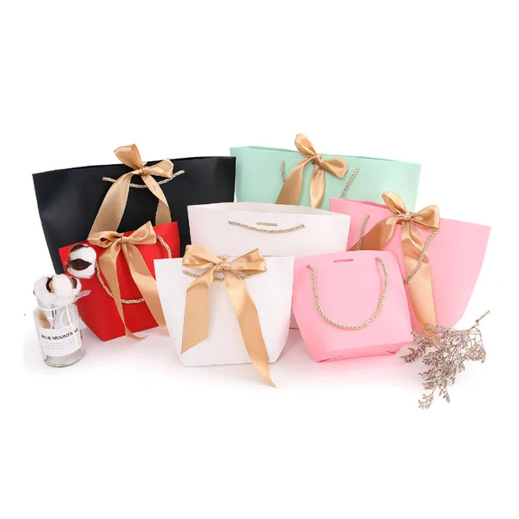 

10pcs Gift Bag Gold Present Box for S Clothes Books Packaging Gold Handle Paper Box Bags Kraft Paper Gift Bag with Handles Dec
