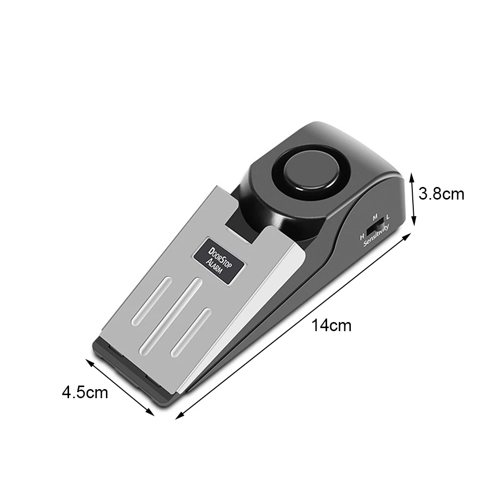 

Portable Mini Door Stopper Alarm Wireless Stopper Alert Home Dormitory Travel Security Alarm System Block Blocking System