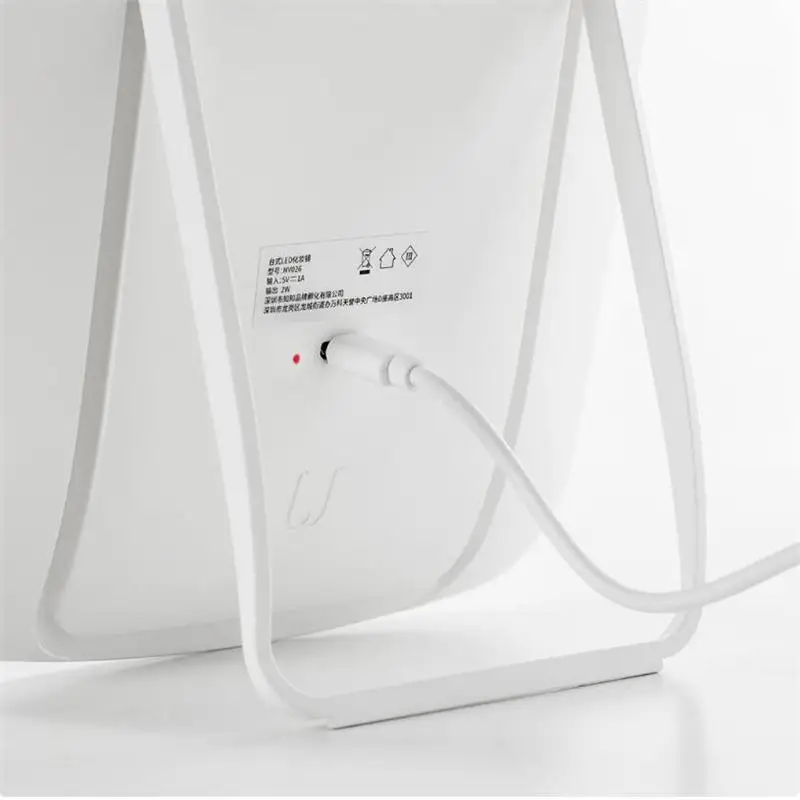 Original xiaomi Mijia Intelligent portable makeup mirror desktop led light folding dormitory | Электроника