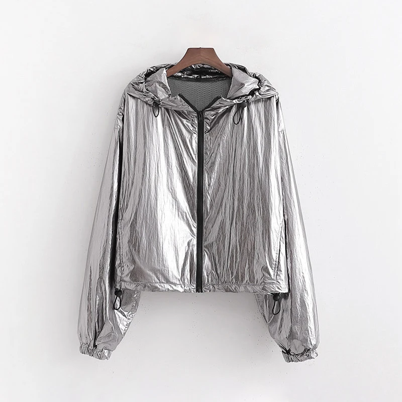 Oversize women sliver loose hoodies jacket 2019 fashion ladies harajuku causal jogger sweatshirts coat female feminine outwear | Женская