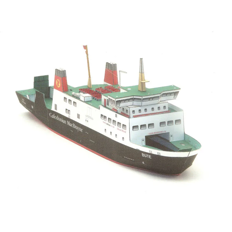 1:250 полированный паром Bute 3D бумажная модель корабля лодки руководство сделай сам