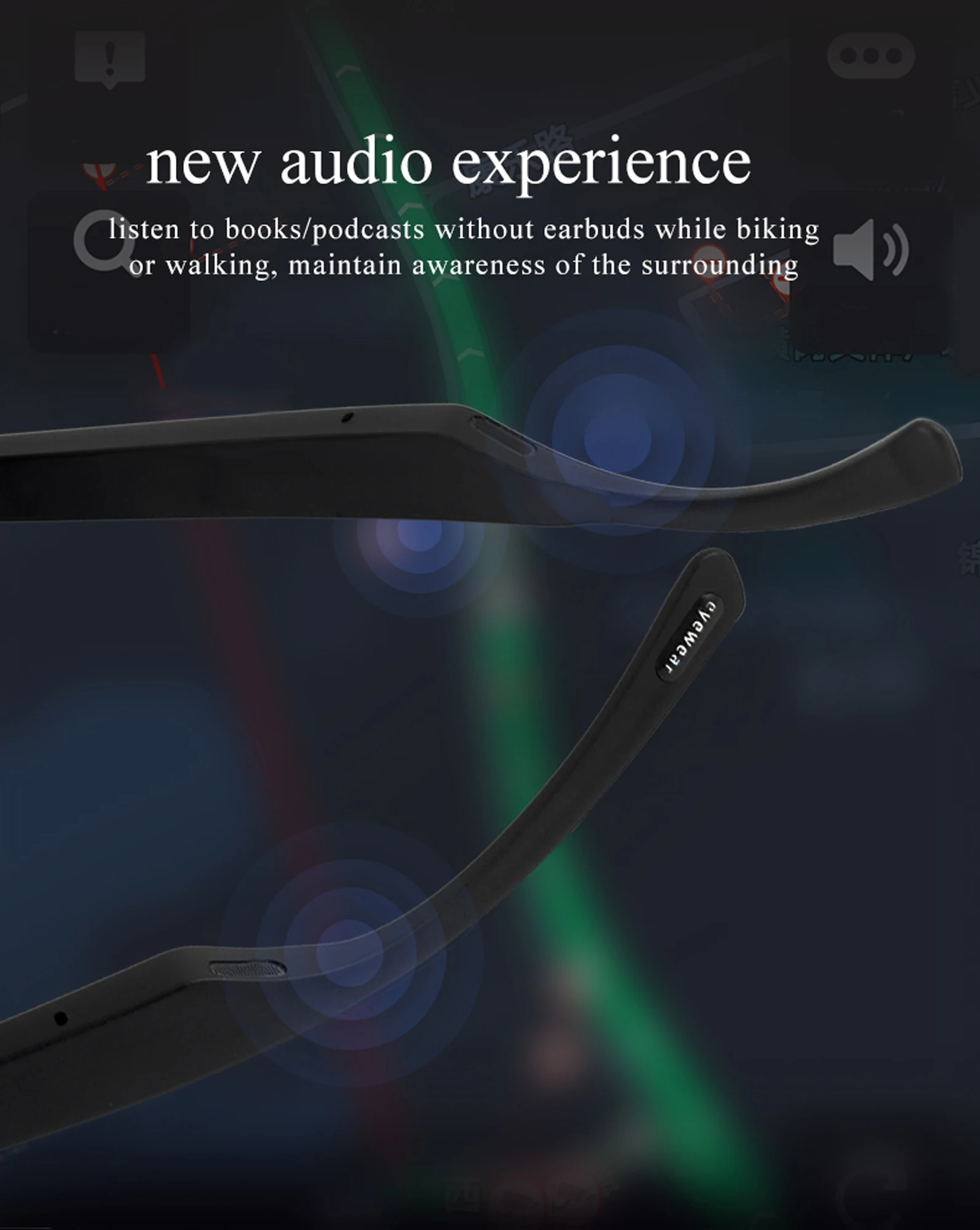 구매 새로운 오픈 귀 스마트 안경 블루투스 선글라스 남성용 오디오 선글라스 IPhone 용 Handfree Call Music 지원 Huawei Xiaomi