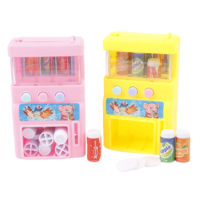 Hot！Kids Simulation Vending Machine with Coins Drinks Pretend Play Education Toys for Children Games Birthday Gifts Kids toys
