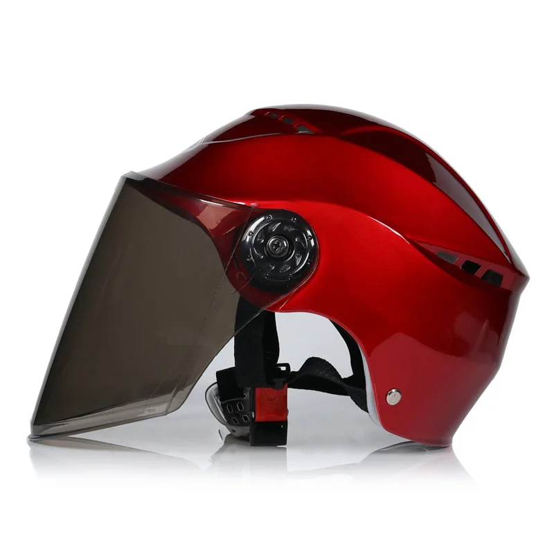 

Motorcycle Helmet Men Women Vintage Racing Moto Casco Summer Half Electric Motorcycle Helmets Casque with Sunshade Goggles