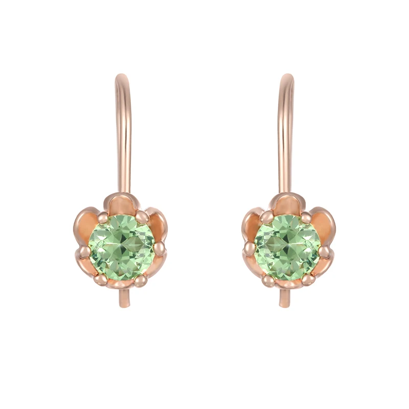 Модные ювелирные украшения для женщин цвет розового золота 585 пробы цветочные