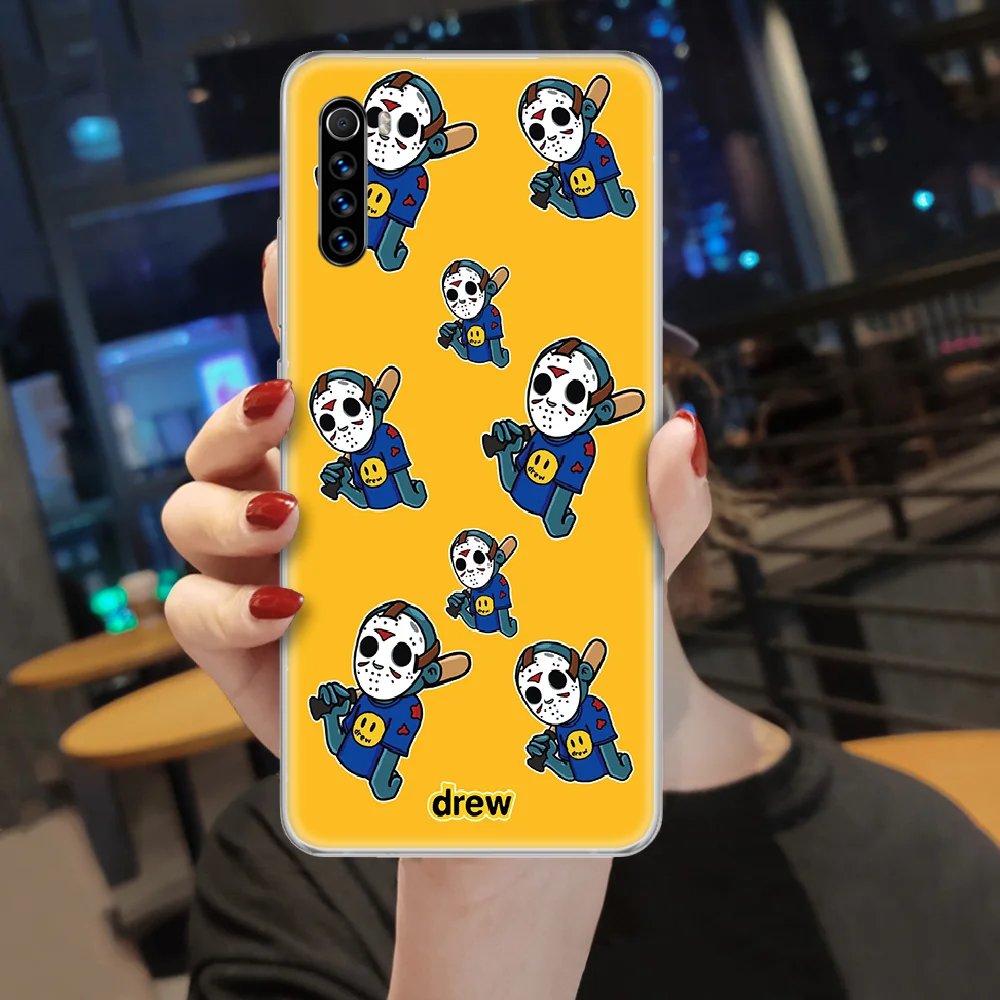

drew trend brand bieber Phone Case cover For XIAOMI Redmi Note 3 4 4X 5 6 7 8 9 Pro T S max transparent back luxury Etui tpu