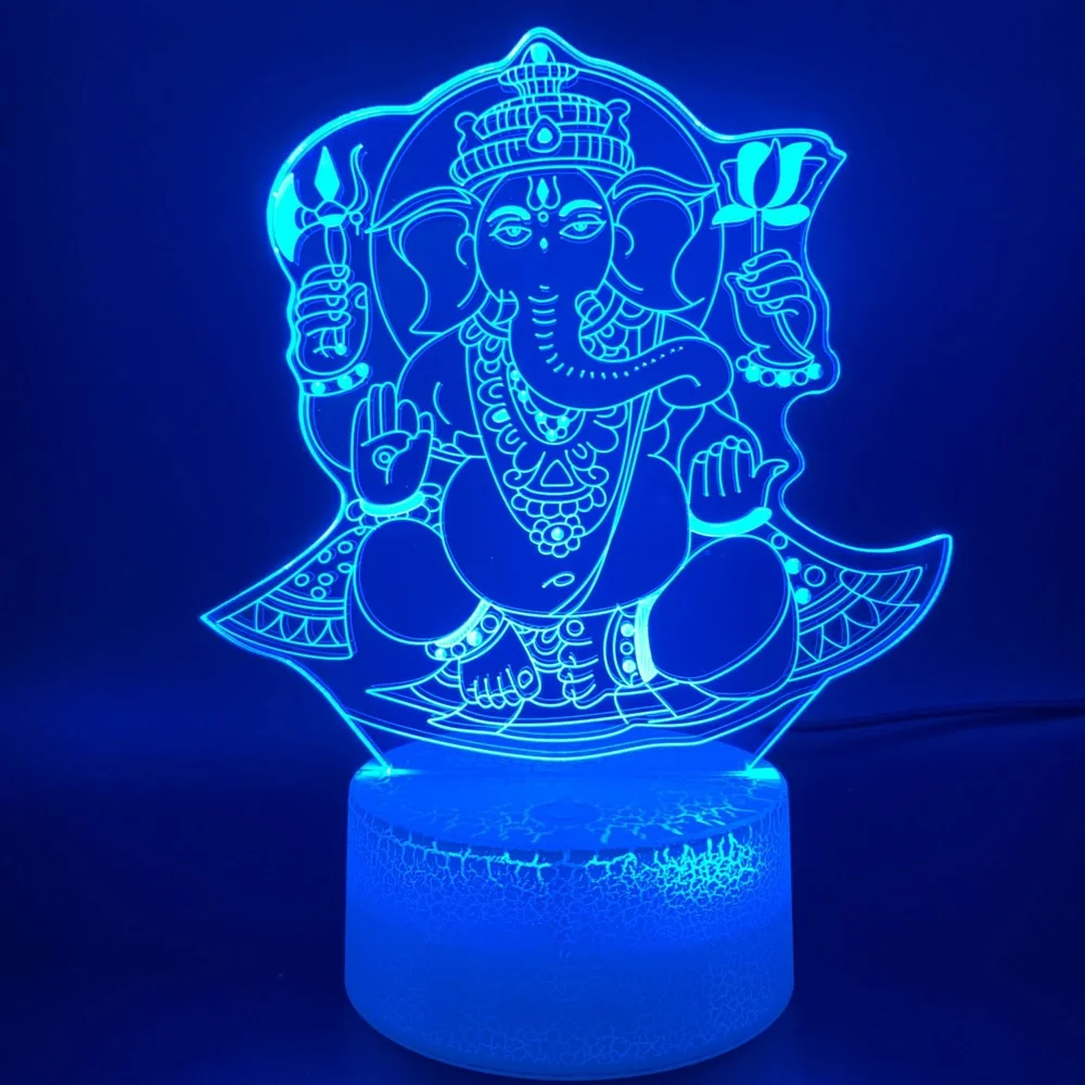 СВЕТОДИОДНЫЙ ночник в виде слона и Будды настольный светильник с дистанционным