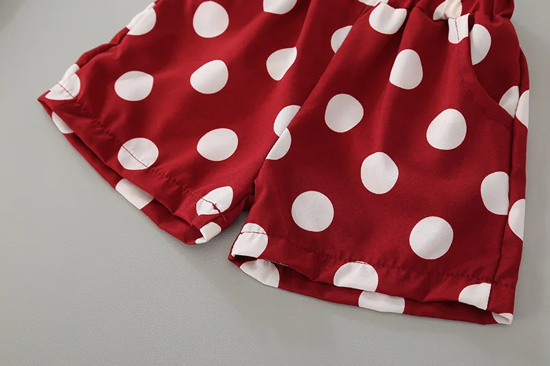 

2021 new baby girl clothes sets for girls summer clothes girls outfits sleeveless and shorts polka dot