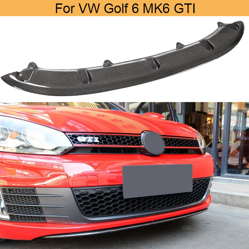 Передний бампер из углеродного волокна спойлер фартук для VW Golf 6 VI MK6 GTI 2010-2013