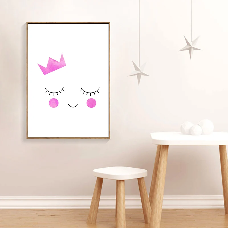 Детская Цитата настенная Картина на холсте для детской комнаты Мультяшные