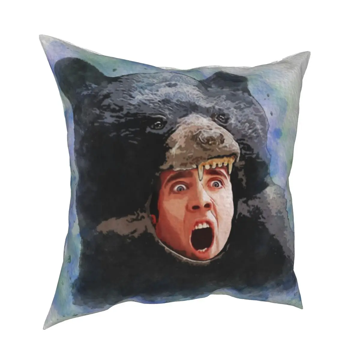 

Наволочки с рисунком клетки медведя акварелью домашняя наволочка Николаса мема забавное лицо наволочка забавная декоративная наволочка 45*...