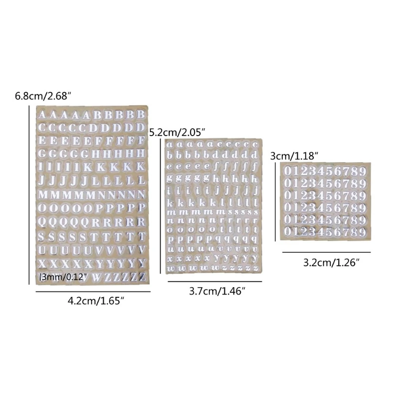 5 Pcs 3mm Alphabet Letters Chunky Glitter Epoxy Resin Decorative Stickers English Letters Numbers UV Epoxy Resin Fillings