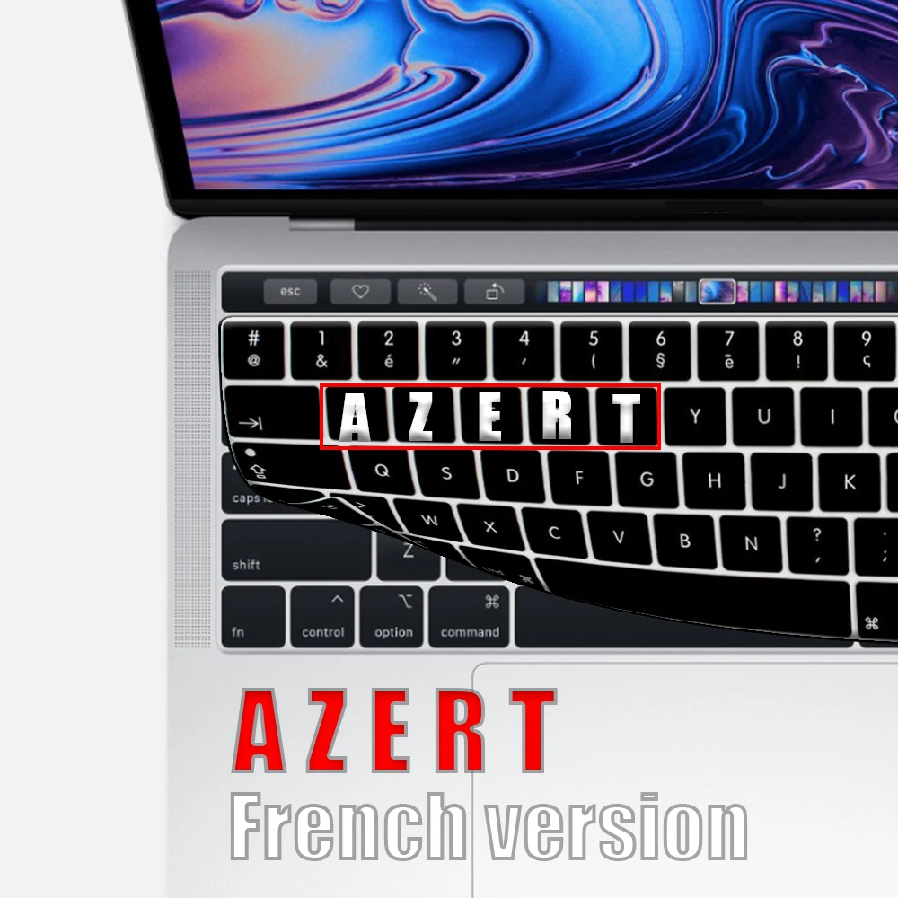 

French version Laptop Keyboard Protective Film For Macbook Air13 A2337 A2289 A1932 EU AZERT Keyboard Cover Film Silicone cases