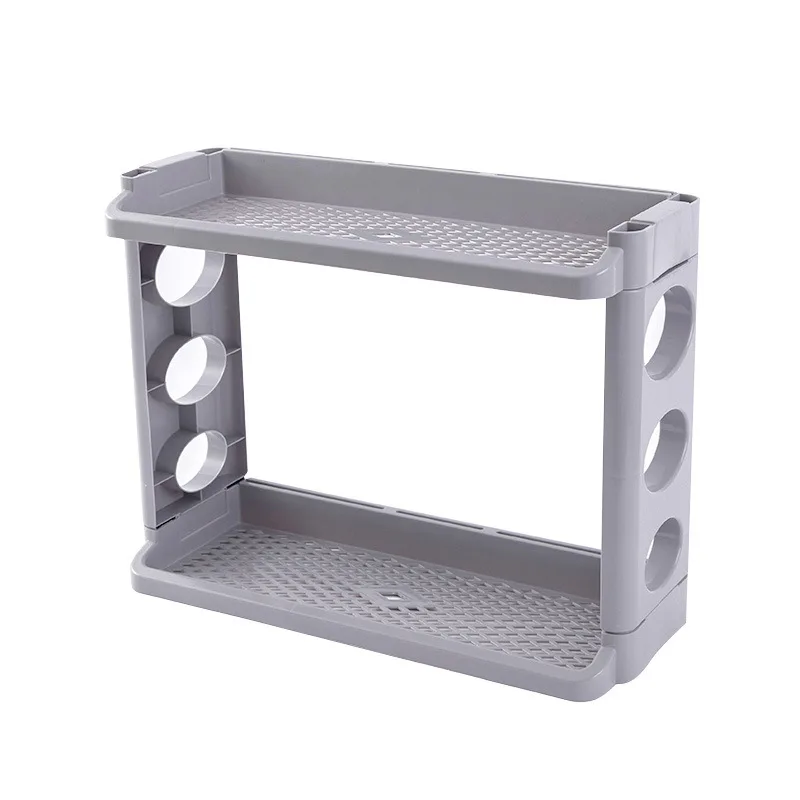 

2-layer plastic storage rack kitchen seasoning jar seasoning rack decoration storage rack shelf home desktop rack