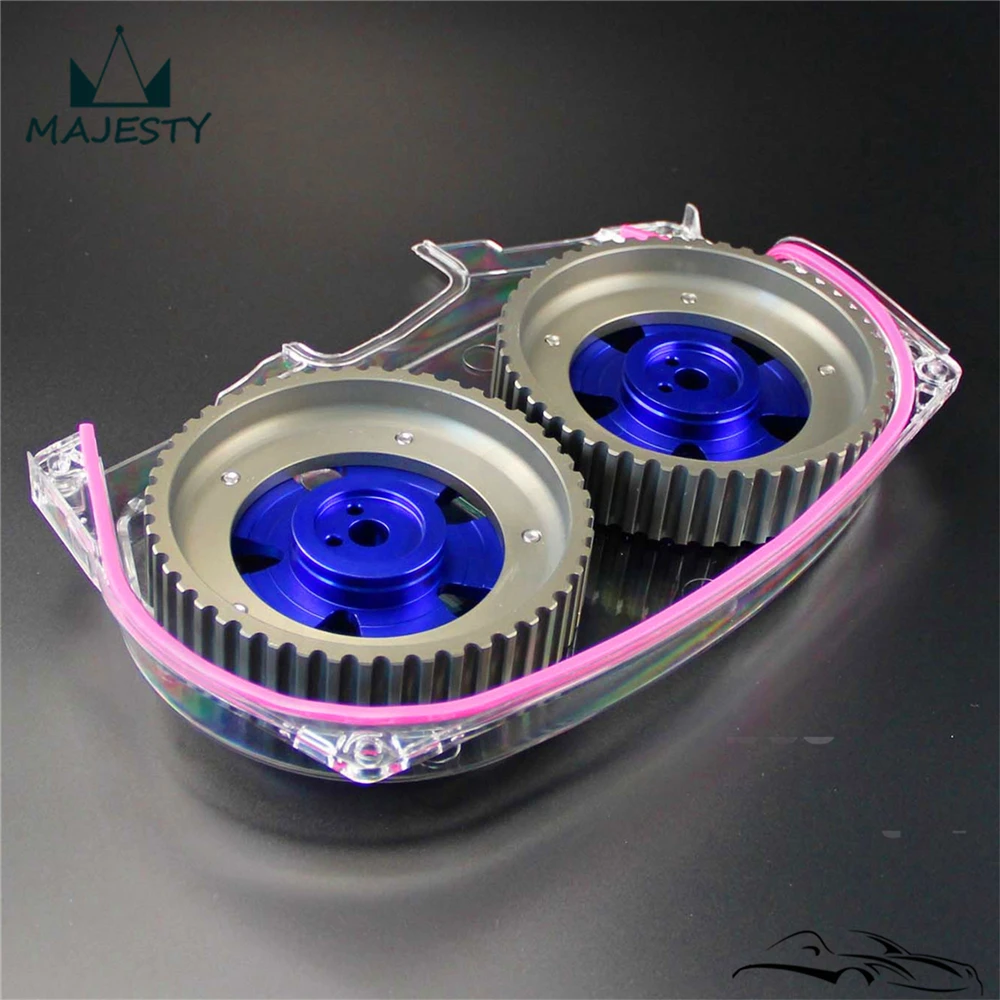 Прозрачная крышка ремня ГРМ + шкив камеры для Lancer EVO 9 IX 4G63|timing belt cover|cam pulleycam gears |