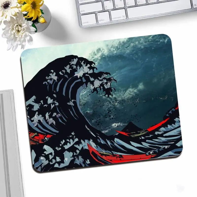 

Japanese wave art Comfort Mouse Mat Gaming Mousepad Desktop Mousepad Gaming Small Mouse Pad 25X20CM Keyboard Mat