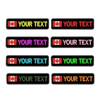 custom canada name patches tags personalized iron on hook backing embroidered