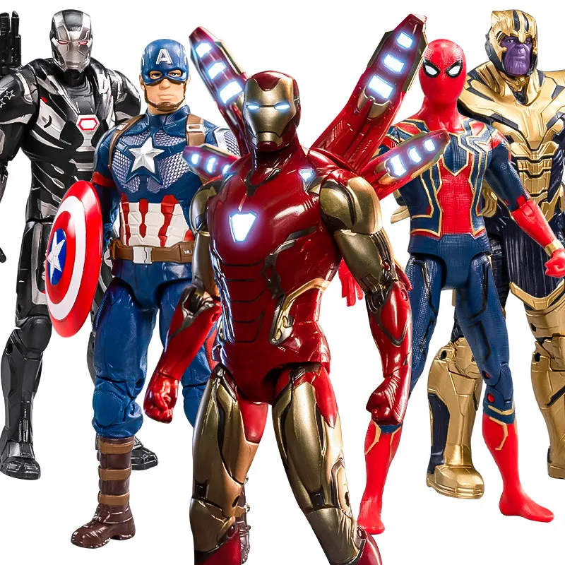 

Marvel Toys 18CM Avengers Infinity War Spiderman Captain America Iron Man Thanos Hulk Action Figure Dolls With Gift Box