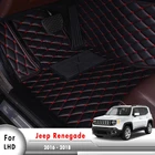 Автомобильные коврики для Jeep Renegade 2016 2017 2018, индивидуальный коврик, аксессуары для интерьера автомобиля, оформление автомобиля, искусственные чехлы