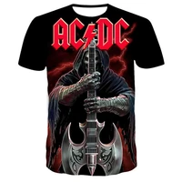 2021 new summer 3d acdc letter printing t shirt male oversized rock band top t shirt harajuku breathable o neck size 110 6xl