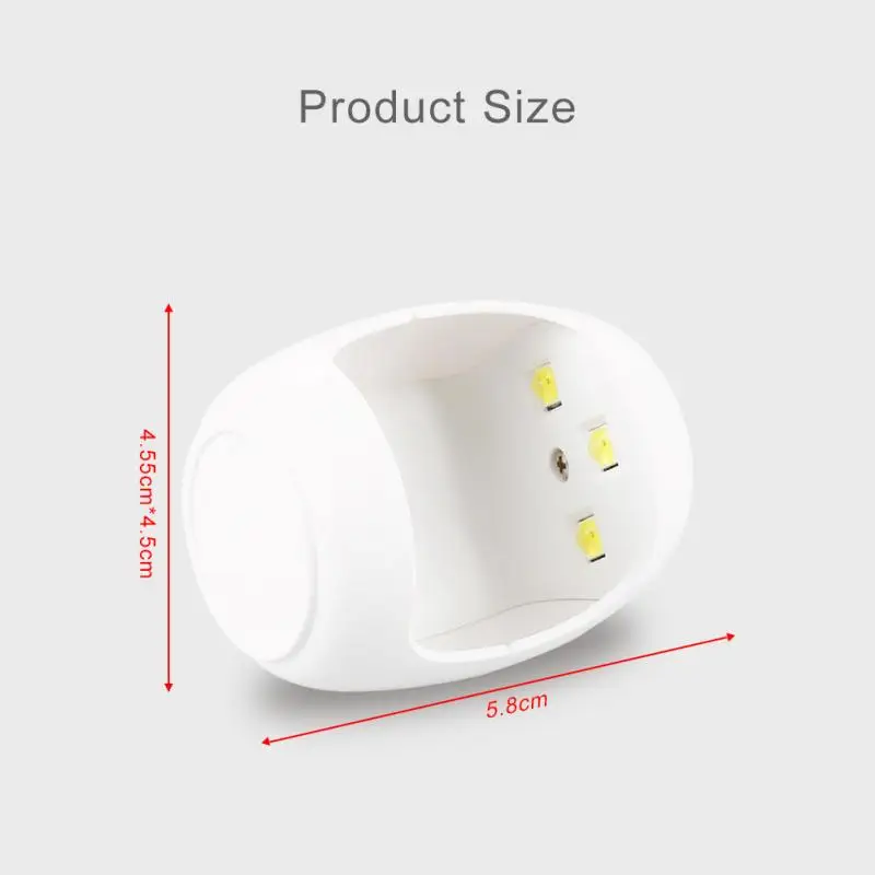Яйцо Форма 3 Вт УФ лампа Mini светодиодный светильник ногтя USB лак для ногтей