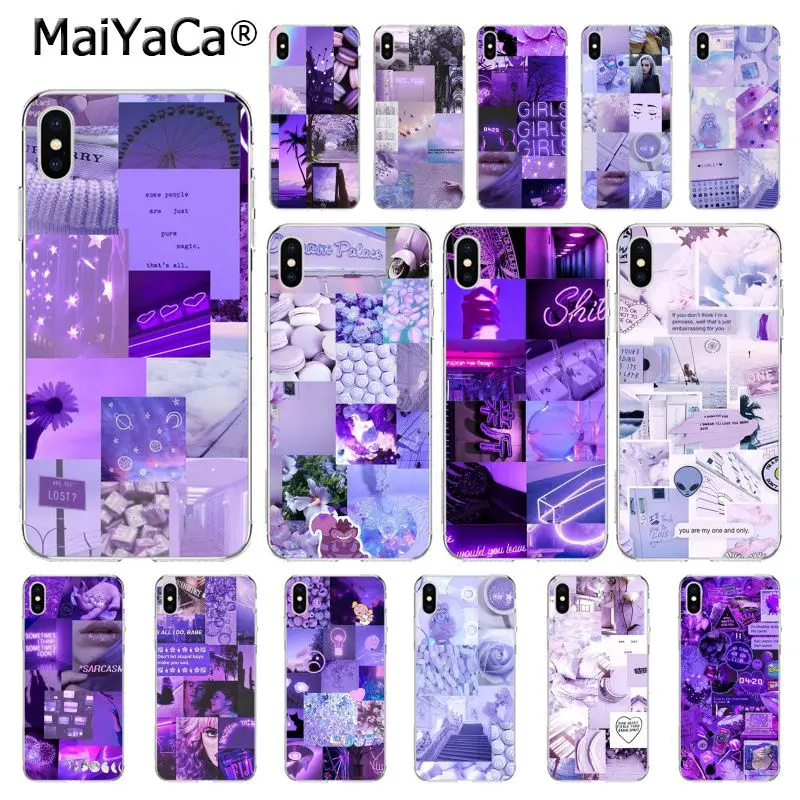 

Purple Love Aesthetic Art Girly Phone Cover For iphone 11 12 Pro 11Pro MAX 8 7 6 6S Plus 5 5S SE XR X XS MAX 10 Coque