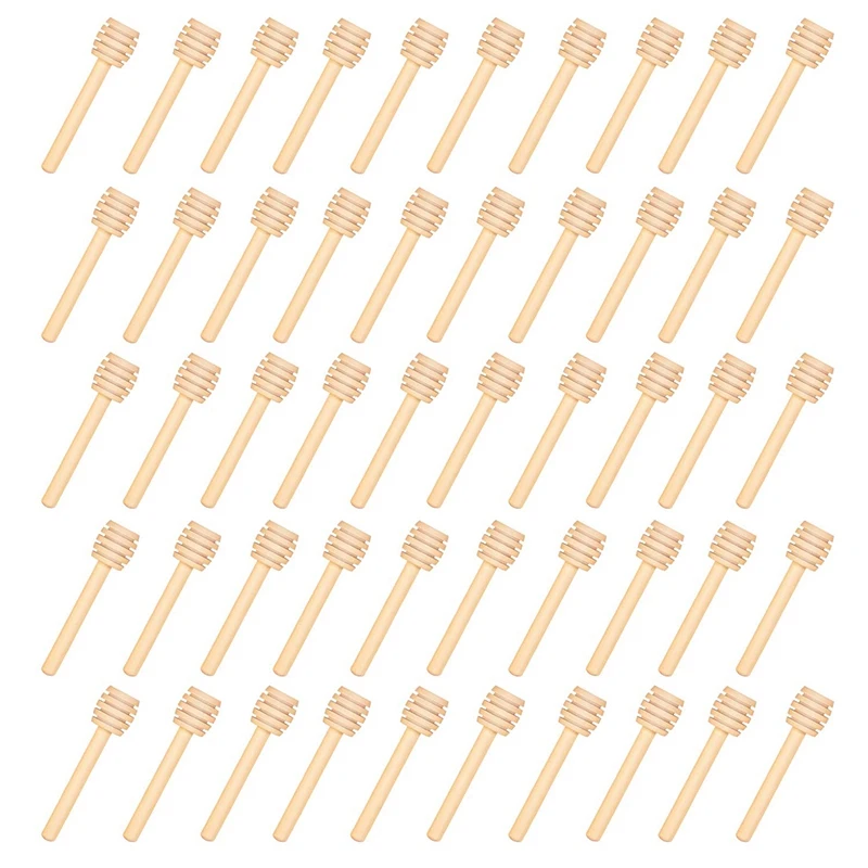 150 Pack 3 Inch Mini Wood Honey Dipper Sticks Individually Wrapped Server for Jar Dispense Drizzle | Дом и сад