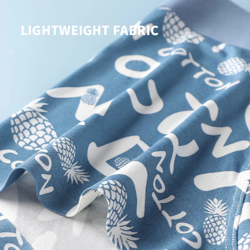 MiiOW 3Pcs Spandex Sexy Men Underpants Boxers Shorts Breathable Print Polyester Trunk Man Underwear Boxer Men's Panties Short