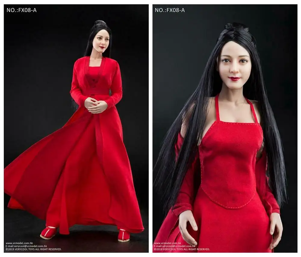 VERYCOOL 1/6 древней китайской прическа женский манекен головы лепить & тела FX08 A