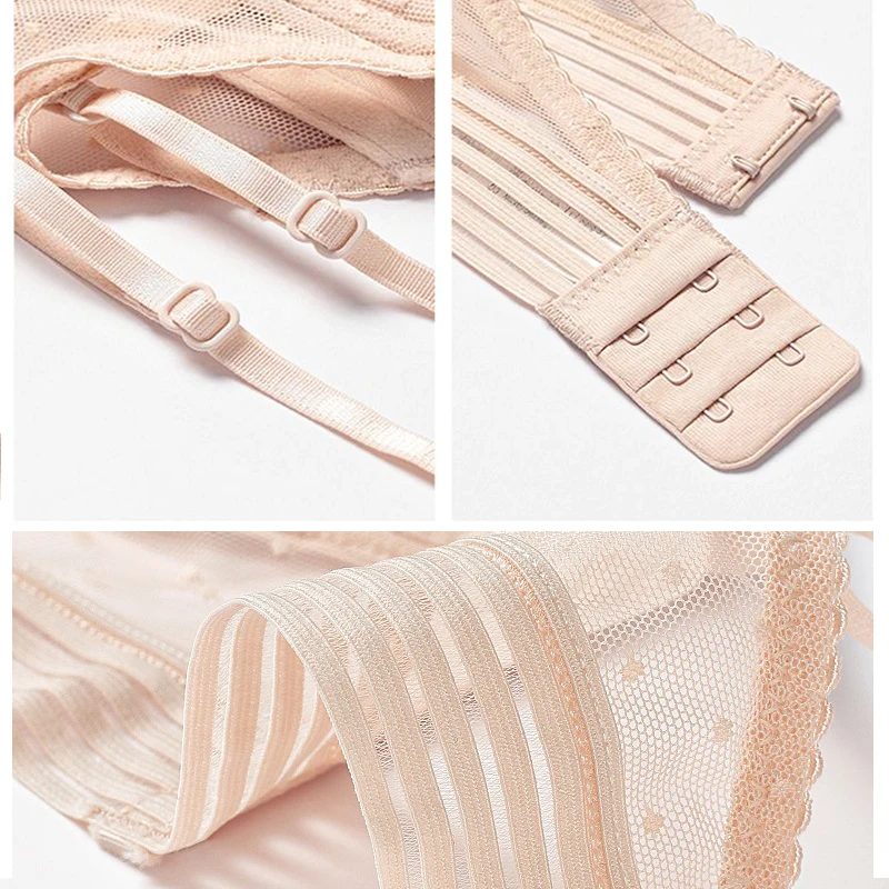 Женский кружевной бюстгальтер без косточек бесшовный большого размера с тонкими