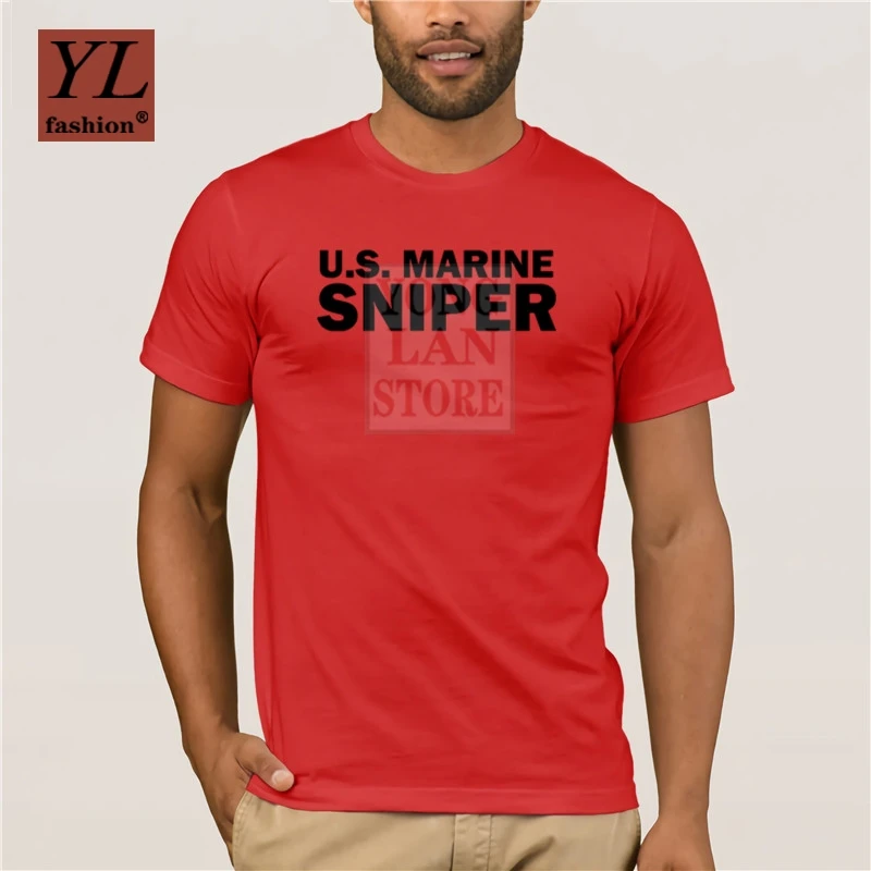 

2020 Summer Fashion Printed Men's T-shirt 100% Cotton United States Marine Corp Sniper Trendy Creative Graphic T-shirt Top